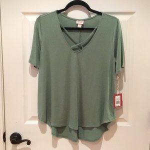 Green cross cross Top